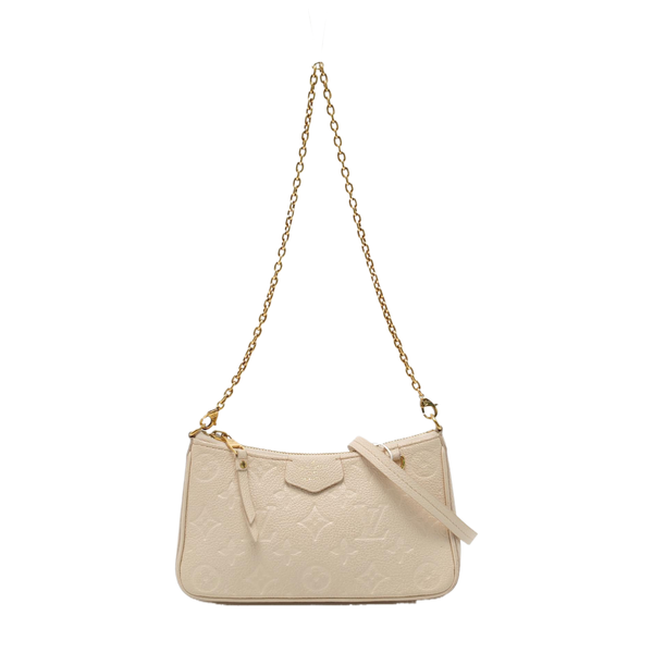 EASY POUCH ON STRAP Calfskin Beige