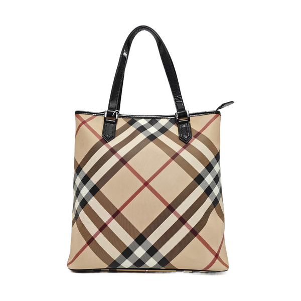 Coated Canvas Tote Bag Medium Beige