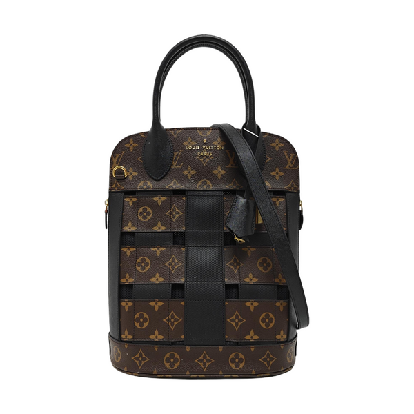 Monogram Coated Canvas Shoulder Bag Brown