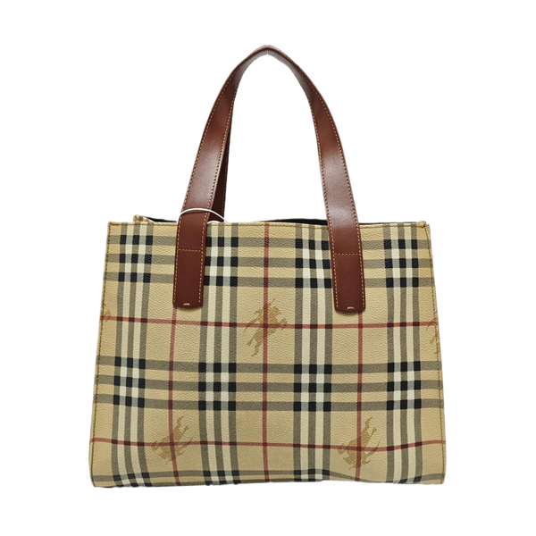 Coated Canvas Tote Bag Beige