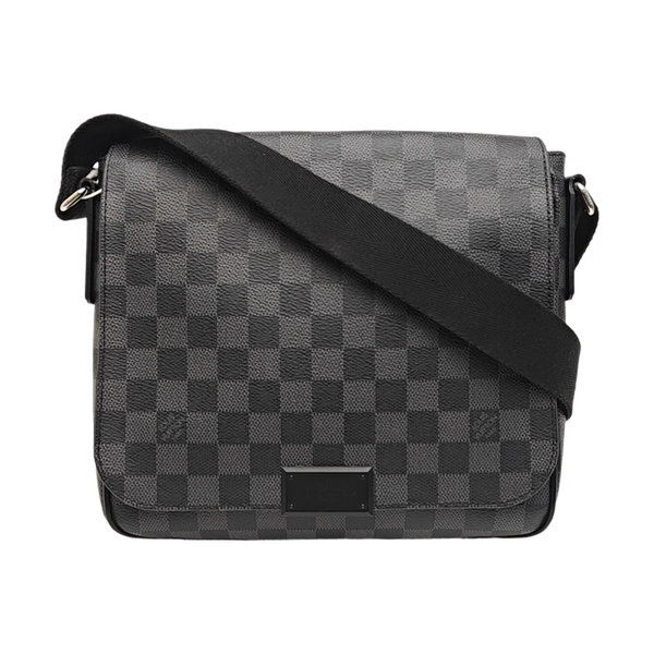 DISTRICT PM Damier Graphite Coated Canvas Gray