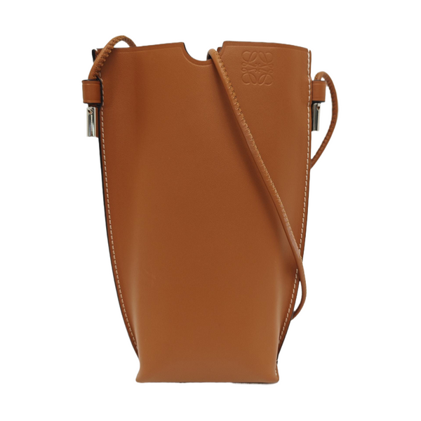 Calfskin Shoulder Bag Brown
