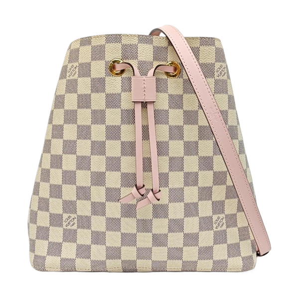 NÉONOÉ MM Damier Azur Coated Canvas White