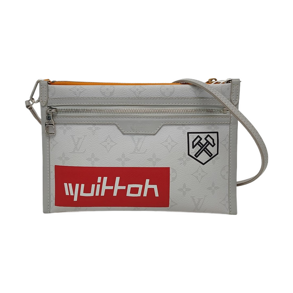 FLAT Monogram Coated Canvas Gray