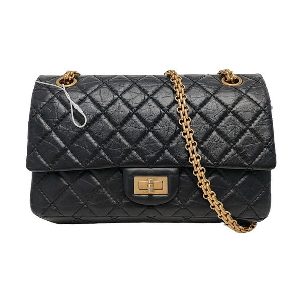 2.55 225 (small) Quilted Calfskin Black