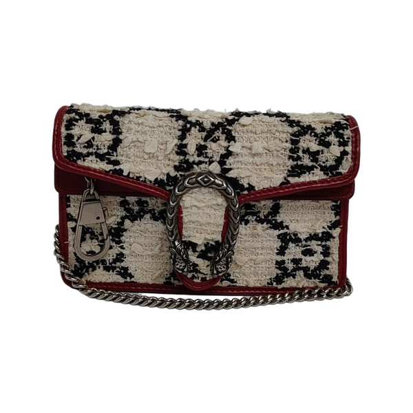 Dionysus Super Mini Monogram Wool White