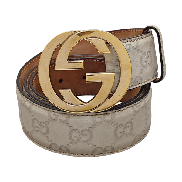 Leather Belt White