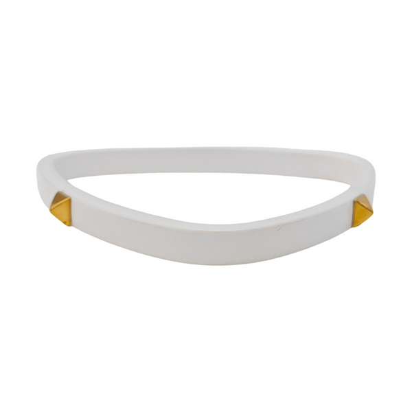 Synthetic Material White Bangle