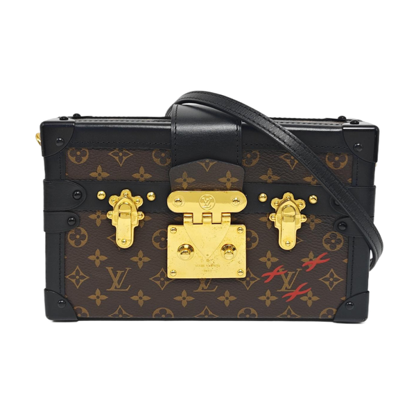 PETITE MALLE Monogram Coated Canvas Brown