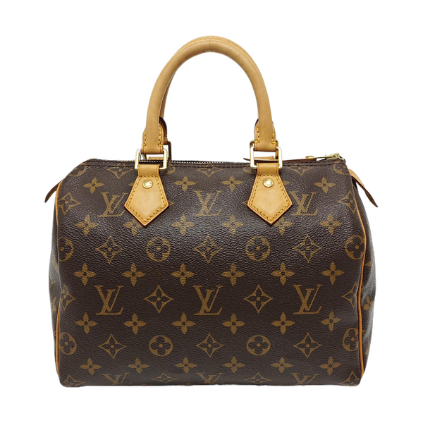 SPEEDY 25 Monogram Coated Canvas Brown