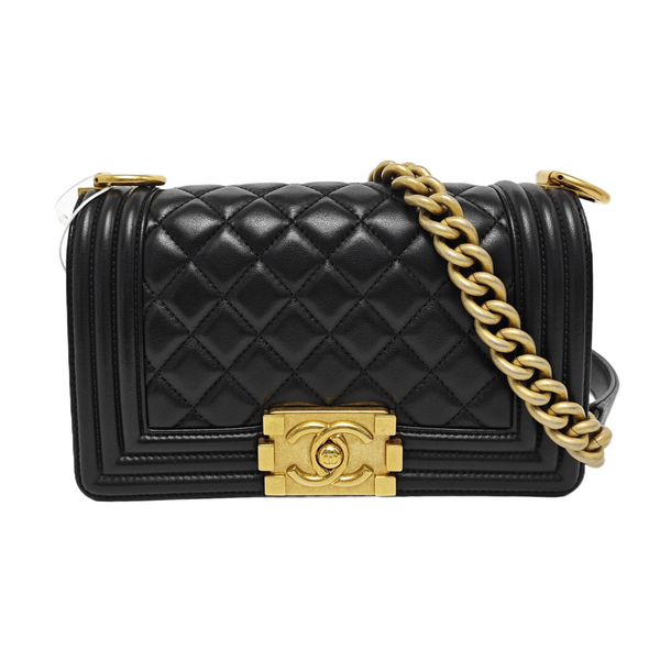 BOY CHANEL Small Quilted Lambskin Black