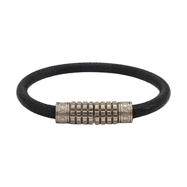 Coated Canvas Black Bangle