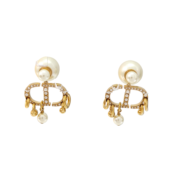 Metal White Stud Earrings