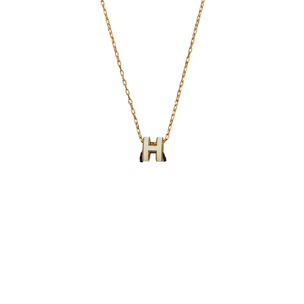 Pop H Metal Rose Gold Necklace