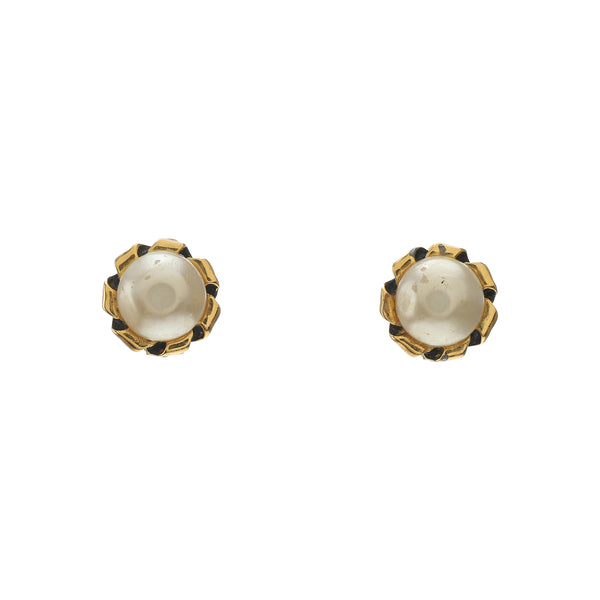 Metal Gold Clip On Earrings