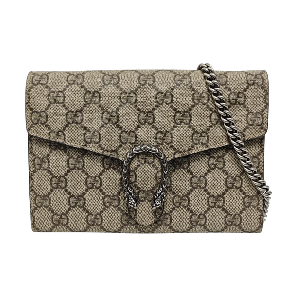Dionysus Monogram Coated Canvas Beige