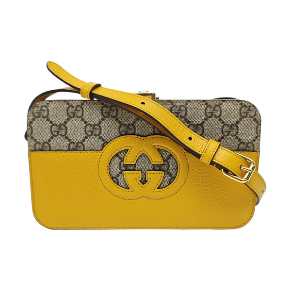 Interlocking G Small Monogram Coated Canvas Yellow
