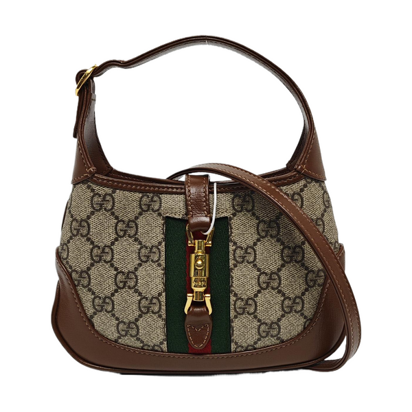 Authenticated pre-owned Jackie 1961 Mini Monogram Coated Canvas Beige - Shoulder Bag at Looply