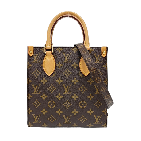 SAC PLAT BB Monogram Coated Canvas Brown