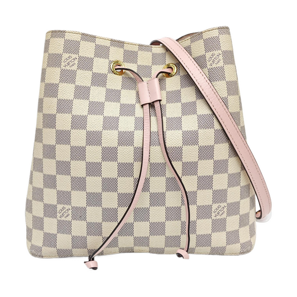 NÉONOÉ MM Damier Azur Coated Canvas White