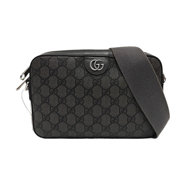 Ophidia Large Monogram Coated Canvas Gray
