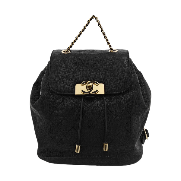Quilted Grained Calfskin Black