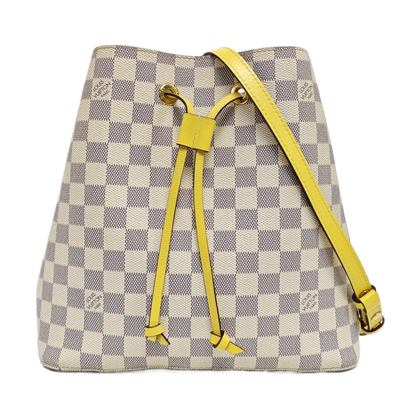 NÉONOÉ MM Damier Azur Coated Canvas White