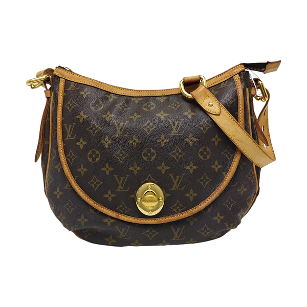 TULUM Monogram Coated Canvas Brown