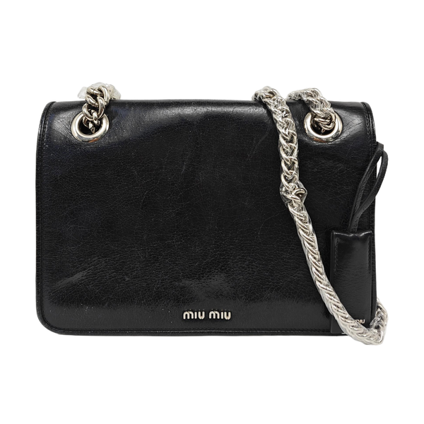 Calfskin Shoulder Bag Black