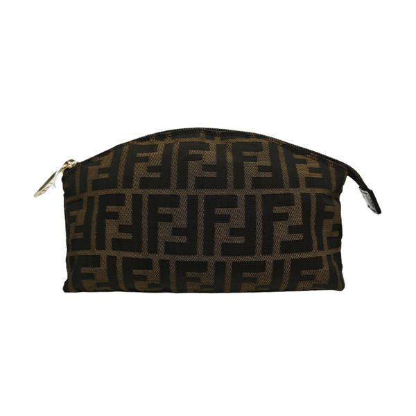 Monogram Fabric Clutch Brown