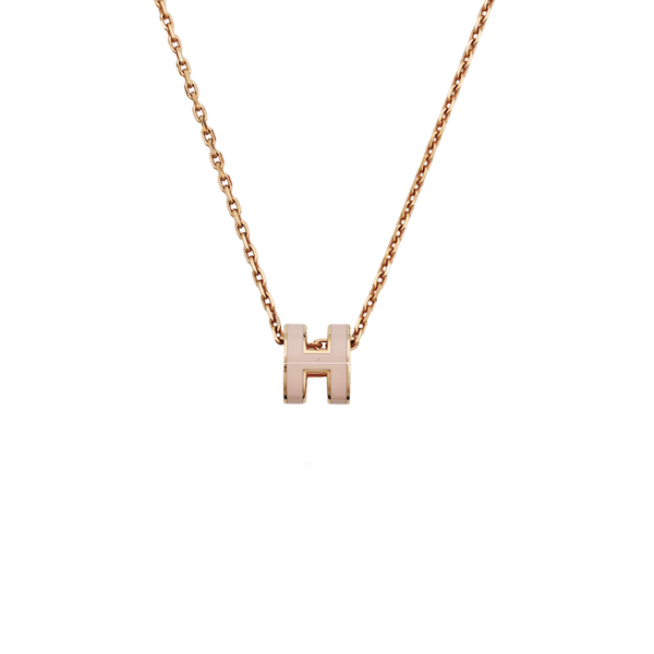 Pop H Metal Rose Gold Necklace