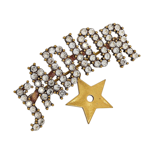 J'adior Crystal Gold Brooch