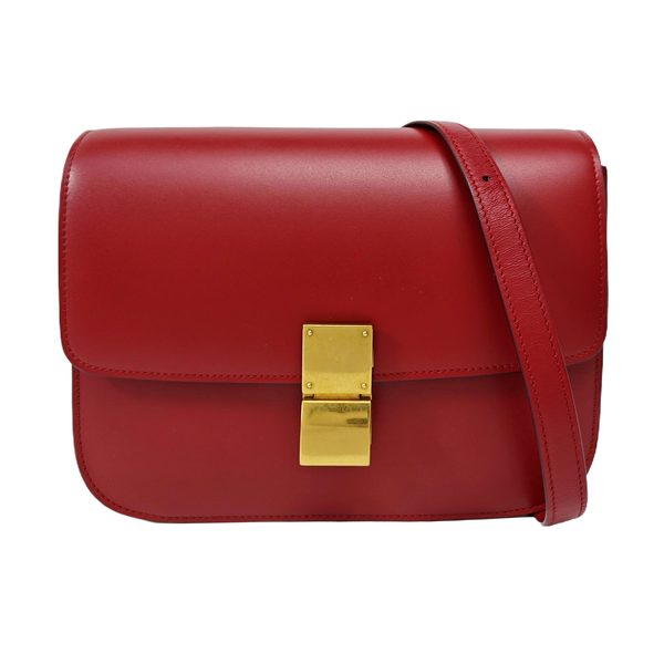CLASSIC BOX Medium Calfskin Red