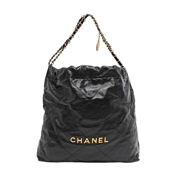 CHANEL 22 Medium Quilted Calfskin Black