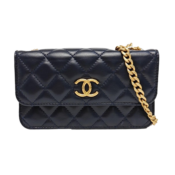 WOC Quilted Lambskin Blue