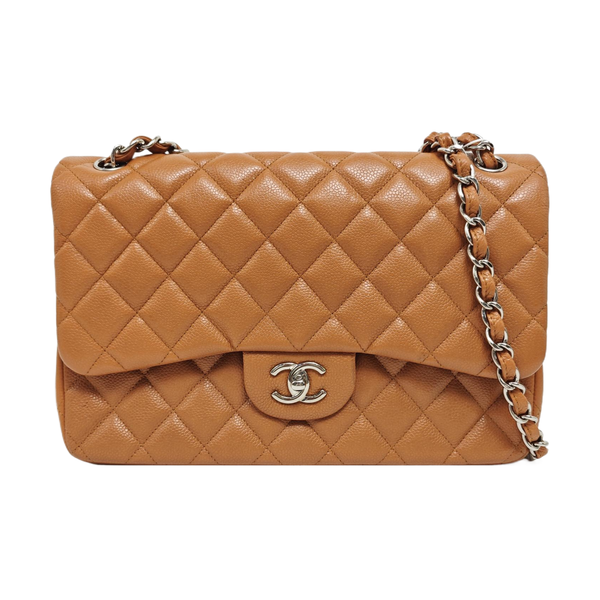 CLASSIC FLAP Jumbo Quilted Grained Calfskin Yellow