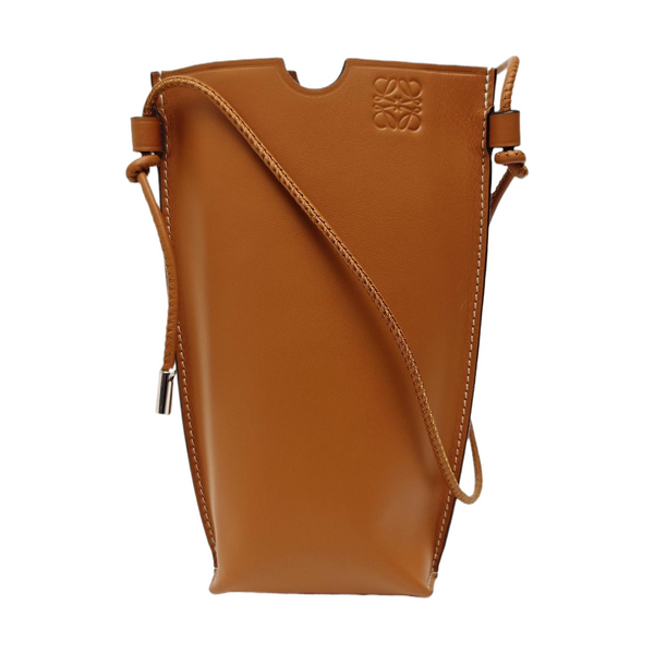 Calfskin Shoulder Bag Brown