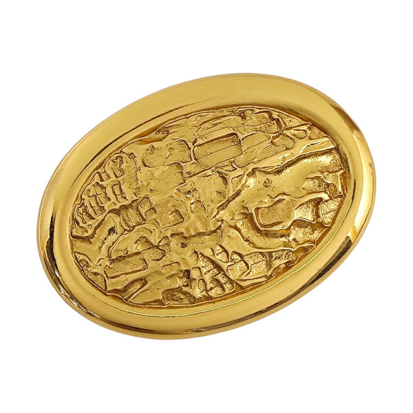 Metal Gold Brooch