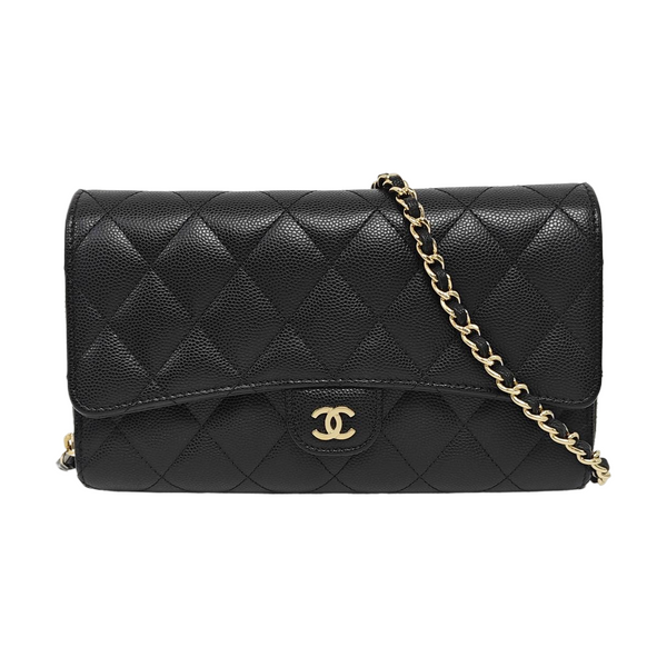 Quilted Grained Calfskin Black