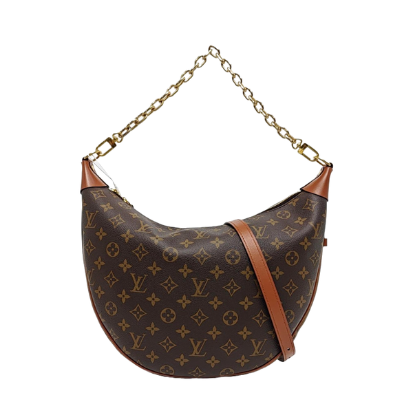 LOOP HOBO Monogram Coated Canvas Brown