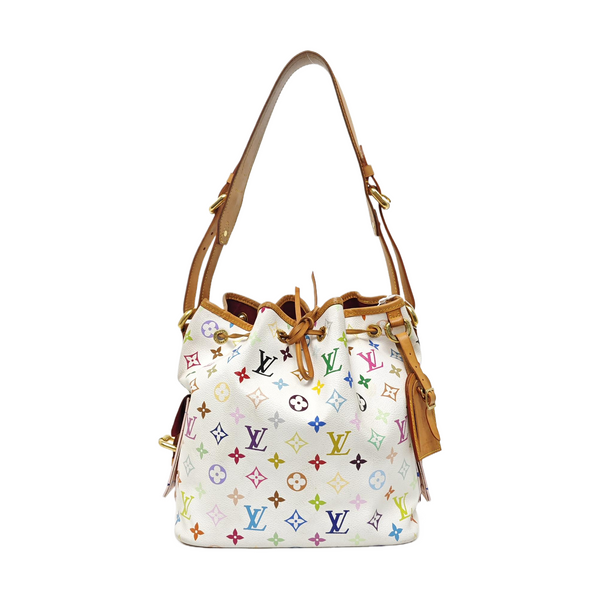 LV × TM NÉONOÉ MM Monogram Coated Canvas White