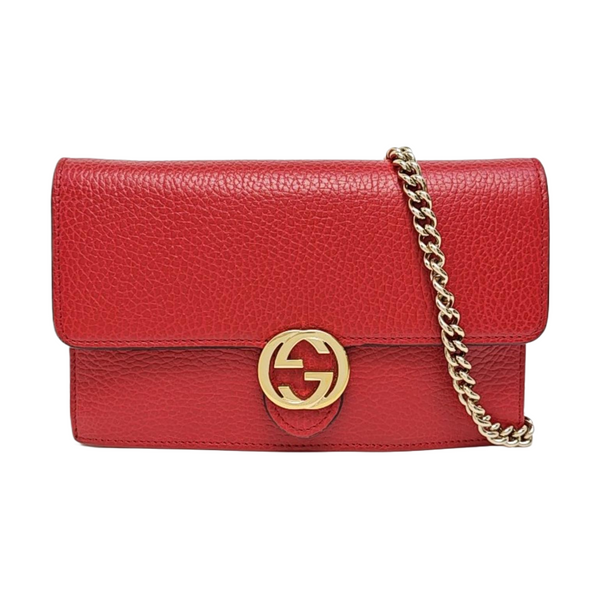 Calfskin Shoulder Bag Red