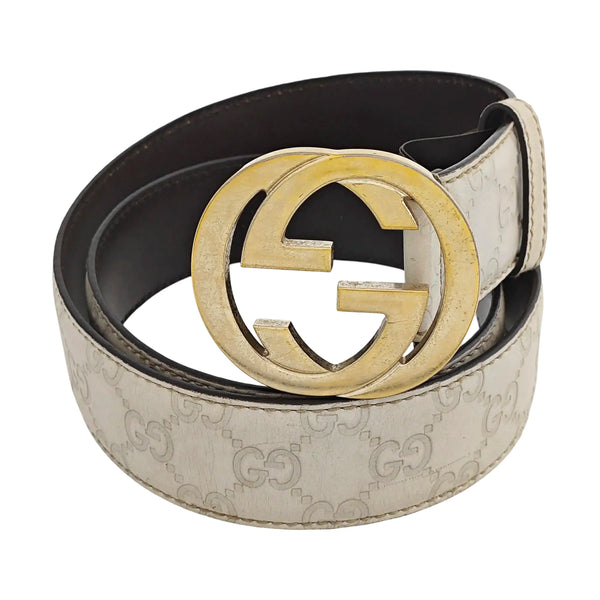 Leather Belt White