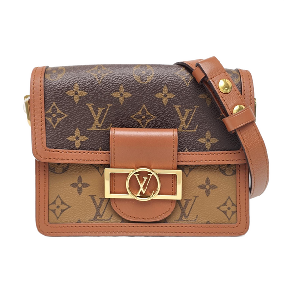 DAUPHINE Mini Monogram Coated Canvas Brown