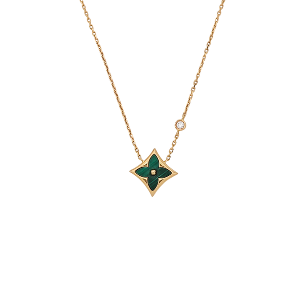 IDYLLE BLOSSOM 18k Gold Green Necklace