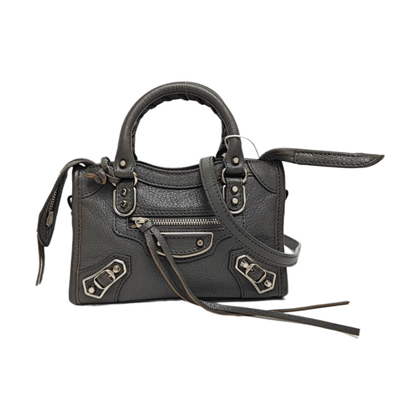 Classic Metallic Edge City Calfskin Gray