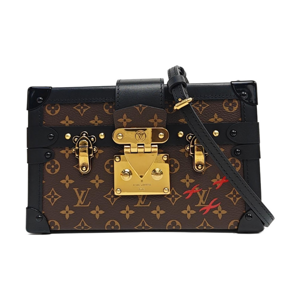 PETITE MALLE Monogram Coated Canvas Brown