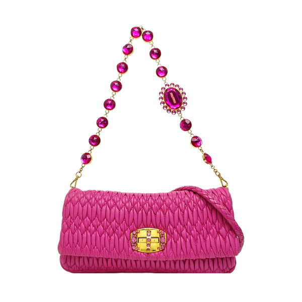 Crystal Quilted Lambskin Red