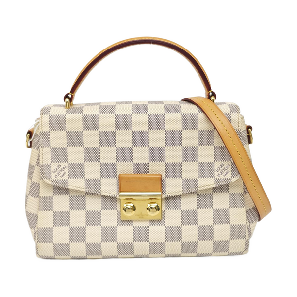 CROISETTE Damier Azur Coated Canvas White
