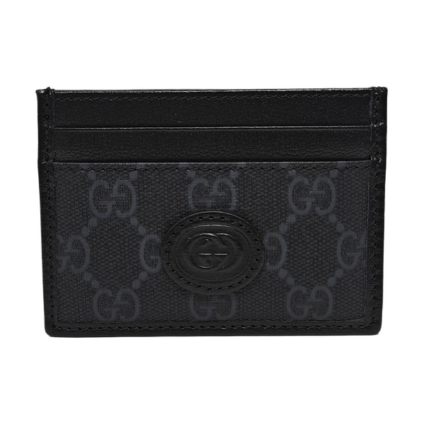 Coated Canvas Card Holder Black